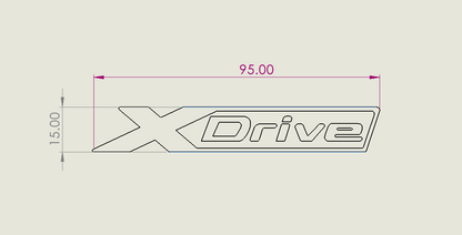 Bmw XDrive Acrulic Mirror badge