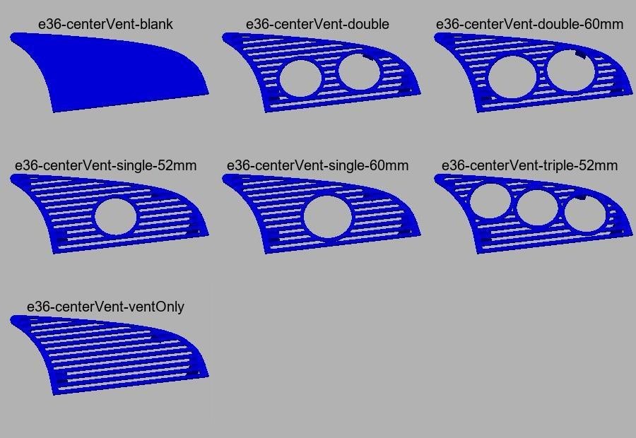BMW E36 — Center Vent Gauge Pod